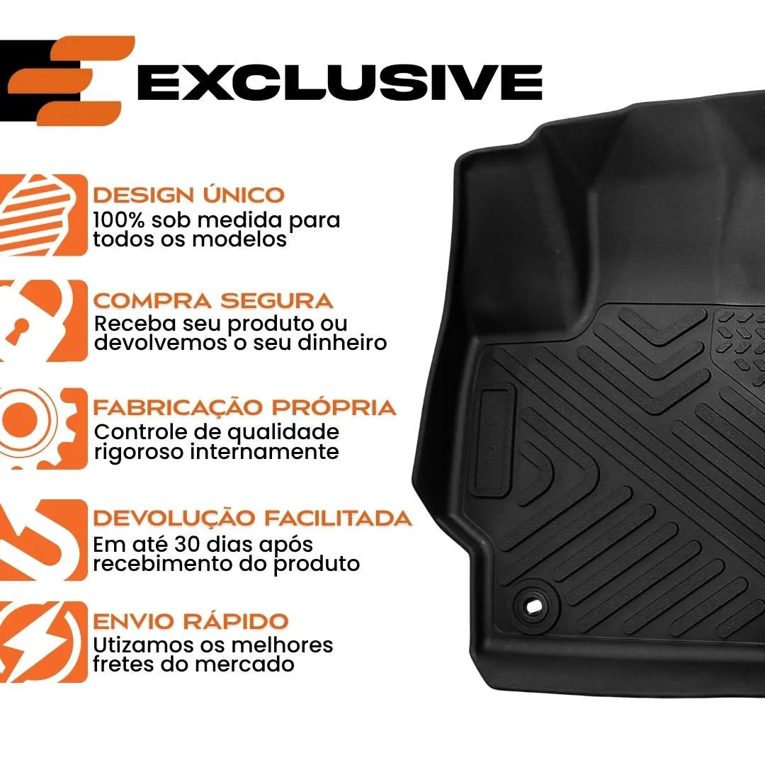 JOGO DE TAPETE BANDEJA PREMIUM BYD MINI DOPHIN 2024 - COMPLETO
