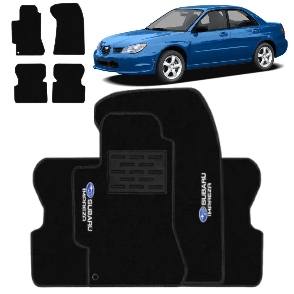 TAPETE CARPETE SUBARU IMPREZA 2000 A 2007 PRETO 4 PEÇAS