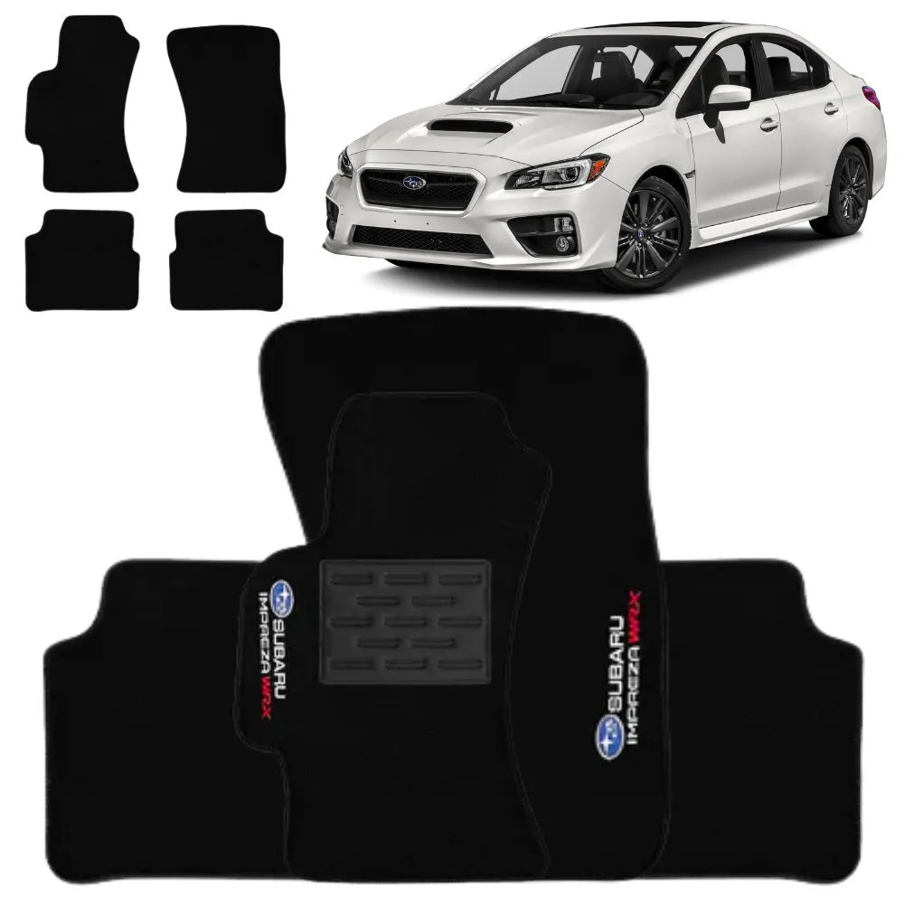 TAPETE CARPETE SUBARU IMPREZA WRX 2012 A 2016 PRETO 4 PEÇAS