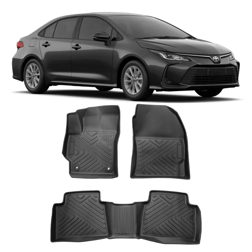 JOGO DE TAPETE BANDEJA PREMIUM COROLLA 2020 A 2024 - COMPLETO